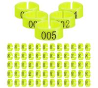 SHINEOFI 100 pièces Bagues Numérotées pour Pigeon et Petits Oiseaux Anneaux Identification Plastique Réutilisables Fermeture Sécurisée Visibilité Élevée pour Gestion Volaille et Poussins