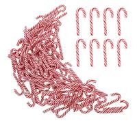 SHINEOFI 100 Pièces Breloque de Canne à Sucre Rouge en Résine pour Décoration DIY de Noël, Accessoire Mignon et Petit pour Travaux Manuels et Papeterie Festive