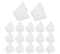 SHINEOFI 100 Pièces Cales d'angle en Plastique Blanc avec Vis pour Renforcement de Meubles et Support de Fond D'armoire, Adaptées pour Dressing et Étagères Robustes