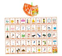 SHINEOFI 100 pièces Cartes Éducatives Préscolaires Double Face Jeu Apprentissage Mots pour Tout-Petits Outil Portable et Résistant pour Apprentissage Interactif à et Voyage Éducatif Garçon