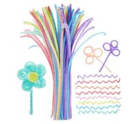 SHINEOFI 100 pièces Chenille Colorées Macaron Fuzzy Souples pour Loisirs Créatifs Garçon Fille et Adultes
