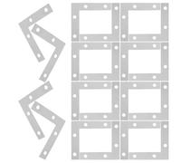 SHINEOFI 100 Pièces Équerres d'angle en Fer Argenté pour Cadres de Fenêtres et Armoires, Forme L, Multi-Usage Installation Facile pour Travaux de Menuiserie et Amélioration Maison