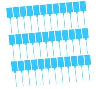 SHINEOFI 100 Pièces Étiquettes de Livraison Plastique Bleu Étiquettes Suspendues Logistiques pour Étiquetage Bagages et Gestion