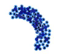 SHINEOFI 100 pièces Evil Eye Flatback Resin Beads Gradient Design Durable Nail Charms for DIY Clay Dolls Plush Toys Jewelry Mobile Phone Decorations