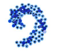 SHINEOFI 100 pièces Evil Eye Resin Cabochons Flatback Half Round Beads for DIY Jewelry Crafting Dolls Plush Toys Mobile Decorations