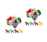SHINEOFI 100 Pièces Ornements Chevaux en Feutre Scandinaves pour Noël, | Felt, Forme Cheval, Décorations D’arbre, Ambiance de Fête, Chance Couleur Aléatoire