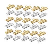 SHINEOFI 100 pièces Pendentifs Alliage pour Bijoux DIY Breloques pour Bracelets Colliers Boucles Doreilles et Porte Clés Assortiment Or et Antique