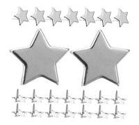 SHINEOFI 100pcs Mini Attaches en Fer Étoiles à Deux Pattes Argentées pour Garçon et Filles, Finition Soignée, Simple à Utiliser, pour Scrapbooking et Fixation de Feutrine