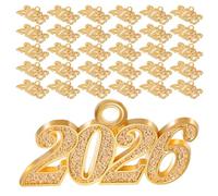 SHINEOFI 100pièces Breloques Chiffres pour Création Bijoux Pendentifs Colliers Accessoires DIY Alliage Pendentifs Bracelets Breloques Porte-clés Décorations Fêtes