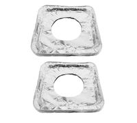 SHINEOFI 100pièces Couvre-brûleurs Aluminium De Cuisinière Carrés Aluminium Pour Cuisinières à Gaz Déflecteur De Brûleur Couvre-poêles