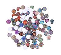 SHINEOFI 100pièces Paillettes Verre Colorées Pour Bijoux Diy Gemmes Décoratives Pour Créations Artisanales