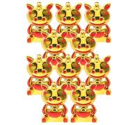 SHINEOFI 10pièces Décorations du Nouvel An Chinois Figurines de Chevaux à Suspendre Breloques Signe du Zodiac Chinois Pendentifs pour Colliers et Bracelets