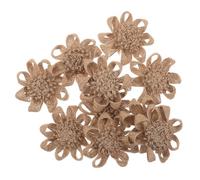 SHINEOFI 10pièces Fleurs Toile de Jute Rustiques pour Accessoires de Cheveux Floraux Décoration de Mariage et Loisirs Créatifs