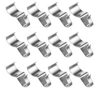 SHINEOFI 12 Pièces Crochet Métallique Caché pour Revêtement Mural, Crochets pour Tableau Mural, Acier Inoxydable, Argenté, sans Perçage, Facile à Installer, pour Murs Extérieurs