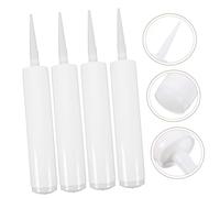 SHINEOFI 12 pièces Lot de Tubes Vides Plastique pour Calfeutrage Rechargeables et Adaptés Aux Mastics Silicones et Joints pour Réparations et Bricolage