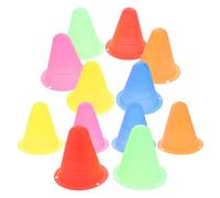 SHINEOFI 12 Pièces Mini Cônes D’agilité en PE pour Garçon et Filles, | Légers et Empilables, Visibles Dedans comme Dehors, Faciles à Porter pour Jeunes Sportifs