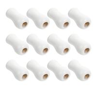SHINEOFI 12 Pièces Tirettes en Corde de Bois, Embouts à Bouton Blancs