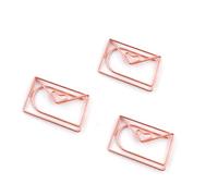 SHINEOFI 12 Pièces Trombones Métal Créatifs Forme De Carte Enveloppe Clips De Bureau Adorables Pour Classement Et Marque-pages