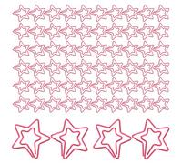 SHINEOFI 120 Pièces Clips en forme d'étoile à cinq branches en métal (lot de 120 pcs avec paillettes plastifiées) pour planificateur, bureau, école, invitations de mariage et décoration de