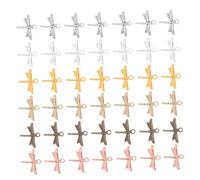 SHINEOFI 120 Pièces Pendentifs Libellule Vintage pour Bijoux DIY Charms Dragonfly pour Colliers Boucles Oreilles Bracelets Accessoires de Création Alliage Lot Couleur Mixte