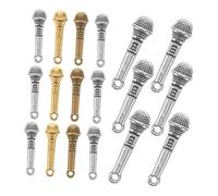 SHINEOFI 120 Pièces Vintage Microphone Pendant Charms Alloy Music Note DIY Jewelry Making Accessories For Scrapbooking Bracelets Necklaces Keychains