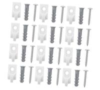 SHINEOFI 12pièces Clips Armoire Plastique Blanc Supports De Câble Clips Muraux pour Étagères Métalliques pour Tubes Expansion Supports Étagères De Placard