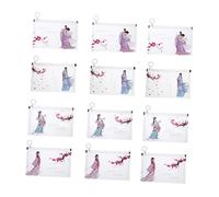 SHINEOFI 12pièces De Rangement Pour Masque à Fermeture Éclair Pochette Pour Couvre-visage Variées