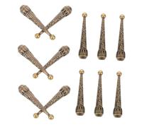 SHINEOFI 12pièces Embouts De Cordon Anciens Pour Collier De Cravate Bolo Métal Accessoires De Bijoux Diy Décorations De Mode Rétro Remplacement De Style Classique