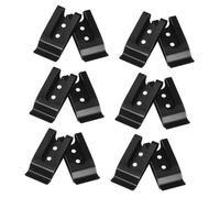 SHINEOFI 12pièces Lot de Clips De Ceinture Métal Fermoir à Ressort Crochet à Double pour Pochette Sac Ceinture Bricolage Noir