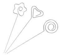 SHINEOFI 15 Fourchettes à Fruits en Acier Inoxydable, Assortiment 5 Étoiles, 5 Cercles et 5 Cœurs, Vaisselle Réutilisable pour Cocktails, Amuse-gueules et Décoration de Buffet, Ustensiles