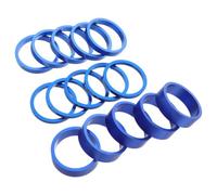 SHINEOFI 15 Pièces Entretoises de Potence de Fourche, Rondelles de Fourche de Vélo, Alliage D'aluminium, 3mm, 5mm, 10mm, Bleu, pour VTT et Vélo de Route, des Vibrations, Installation
