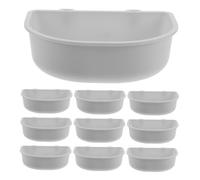 SHINEOFI 15 Pièces Gamelles Suspendues pour Cage Animaux Bol Eau Antidébordement Ajustable pour Chenil Cage Chiens Chats Lapins et Petits Animaux Accessoires Gris