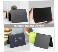 SHINEOFI 15 pièces Mini Tableau Noir PVC Double Face Effaçable Panneau Mémo de Table pour Mariage Fête Affichage de Prix Support Pratique pour Messages et Décorations