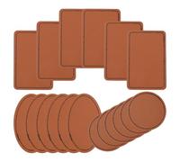 SHINEOFI 15 pièces Patchs Simili Cuir Autocollants pour Vêtements DIY Étiquettes PU pour Valises Accessoires Personnalisés Rétro pour Couture et Décoration