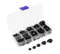 SHINEOFI 150 Pièces Nez de Sécurité pour Peluches Nez Triangulaire Plat Noir pour Jouets Peluche DIY Accessoires Créatifs pour Activités Éducatives et Décoration à Domicile