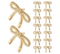 SHINEOFI 16 Pièces Boutons Élégants Style Petit Classique en Alliage de Zinc Doré 20mm Nœud, Faciles à Installer, pour Blazers et Manteaux en Décoration de Tenue de Fête
