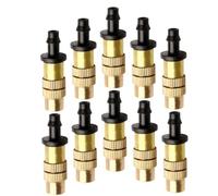 SHINEOFI 16 pièces Embouts Brumisation Cuivre Réglables Buses Atomiseurs pour Irrigation Jardin Système Refroidissement Extérieur Pulvérisation Large Couverture Durables et Anti-fuite