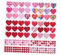 SHINEOFI 16feuilles Autocollants Cœur Pour Étiquettes Autocollantes Cœur Stickers Valentine Autocollants Pour Enveloppes Boîtes