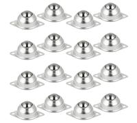 SHINEOFI 16pcs roulettes à billes en acier au carbone pour transfert de meubles, roulettes pivotantes 360° stables et résistantes, roulements pour supports de déplacement et systèmes de transmission