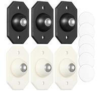 SHINEOFI 16pcs Roulettes Auto-adhésives Multifonctions pour Pots de Fleurs et Boîtes de Rangement, Charge Forte, Résistantes à L’usure, Design Intégré à Billes pour Déplacement Facile