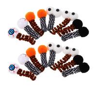 SHINEOFI 16pièces Jouet à Ressort pour Chat Halloween Balle Œil Jouet Interactif De Chasse avec Ressorts Spirale Et Peluche pour Chatons Intérieur