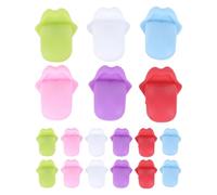 SHINEOFI 18 Marque-verres en Silicone Colorés de Langue, 18 Pièces, Réutilisables et Pratiques, Marqueurs de Verre pour Fête, Mariage, Bar et Cocktails, Accessoires de Couleur Aléatoire