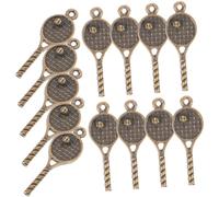 SHINEOFI 18 pcs Breloques Raquette Tennis Vintage Légères pour Bijoux DIY Pendentifs Accessoires Femmes Filles