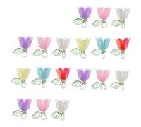 SHINEOFI 18 Pcs Charms Floraux pour Bijoux DIY Pendentifs Fleurs de et Clochettes Accessoires Colorés pour Colliers Boucles Oreilles et Bracelets Créations Artisanales Printanières