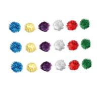SHINEOFI 18 pcs Lot de Boules Pailletées pour Chat Interactif Stimule Curiosité et Activité des Chats Couleur Aléatoire Couleur Aléatoire