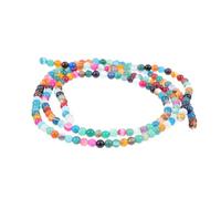 SHINEOFI 180 pièces Perles Rondes Agate Naturelle pour Bijoux DIY Perles de Pierre Colorées pour Bracelets Colliers et Accessoires de Création Artisanale
