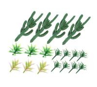 SHINEOFI 18pièces Miniature Trees Set DIY Architectural Model Micro Landscape Mini Cactus Plants for Diorama Tabletop Decoration Craft Kit