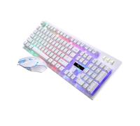 SHINEOFI 1Ensemble Clavier Souris de Jeu Filaire USB Clavier Mécanique Lumineux avec Souris Ergonomique Kit Gaming pour PC