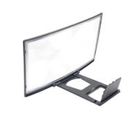 SHINEOFI 1Pièce Amplificateur Écran Incurvé pour Téléphone Portable Loupe Ajustable Agrandisseur Image pour Cervicale Noir