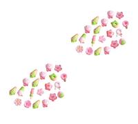 SHINEOFI 2 Ensembles Charms Résine Thème Macarons Pour Téléphone Accessoires Colorés De Décoration Fleurs Cerisier Pour Diy 20 Pièces * 2
